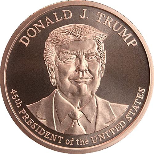 1 oz .999 Pure Copper Medallion 1.54 inches, Donald J Trump – 45th President
