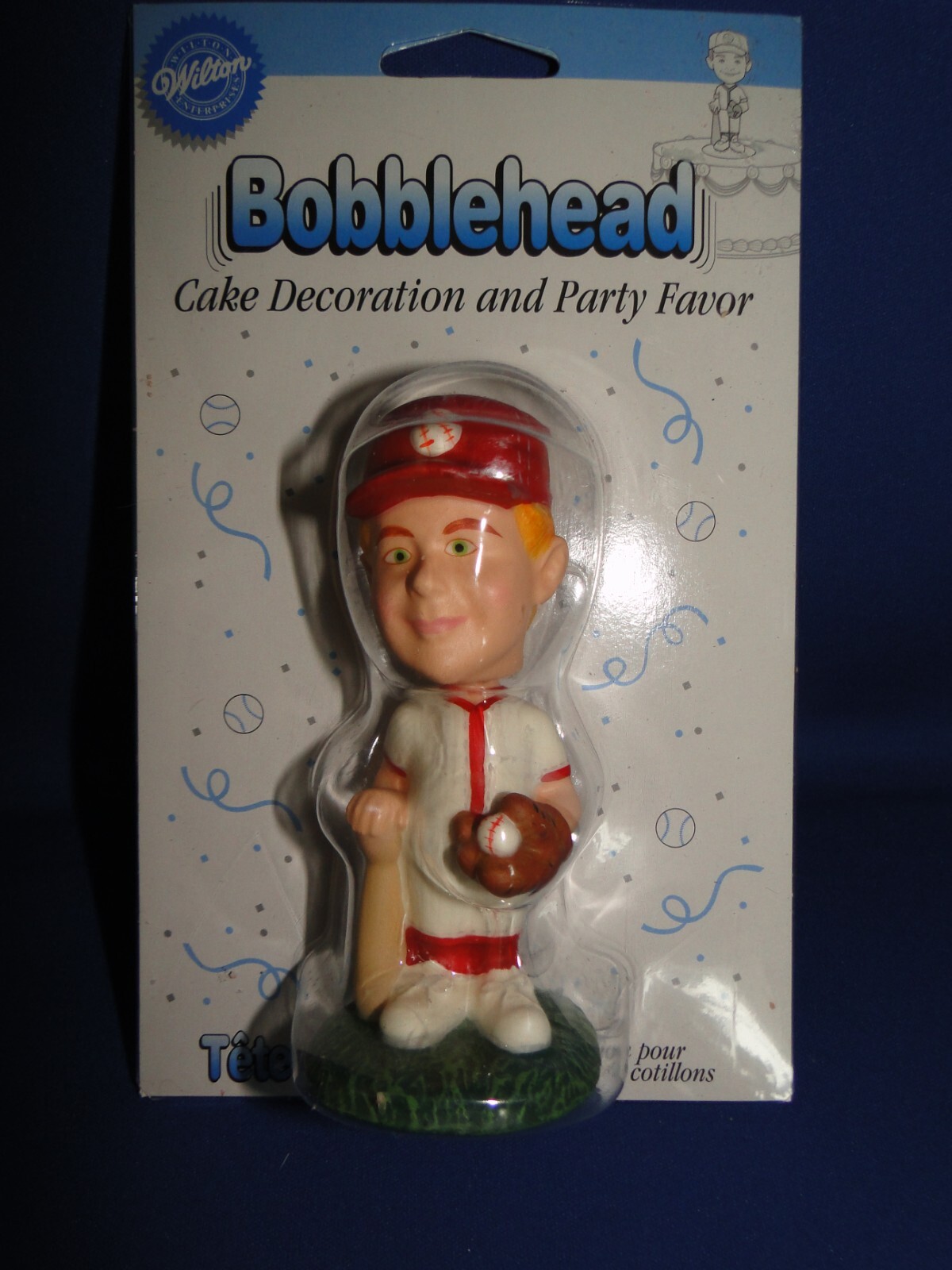 New Wilton Baseball Softball Boy or Girl Bobblehead Cake Decoration Party Favor
