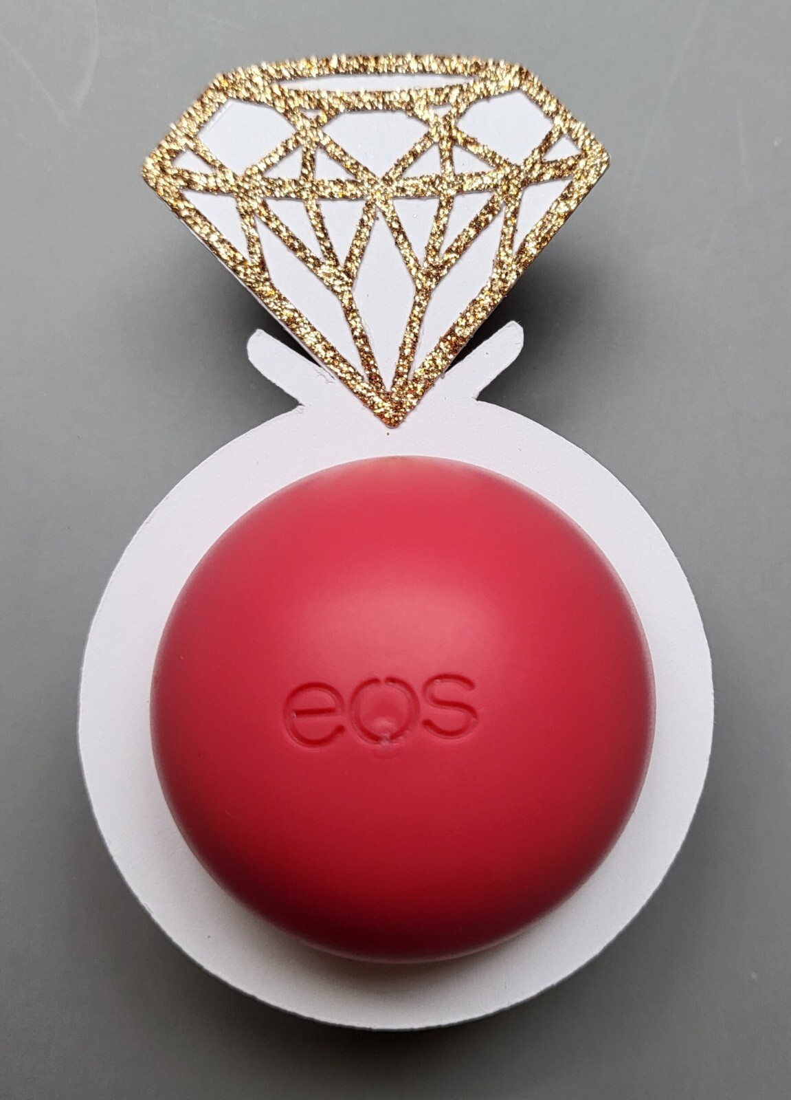 Set of 12 Diamond Ring Bridal Shower/EOS Lip Balm Holders (6 colors – U PICK!)