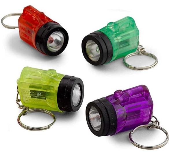 ( 252 ) FLASHLIGHT BULB – mini key chains – party wholesale lot ~ 21 dozen