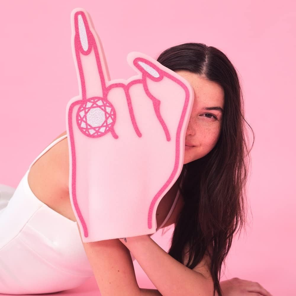 Bachelorette Party Gift Decoration XL 18″ Engaged Foam Ring Finger | Bride To…