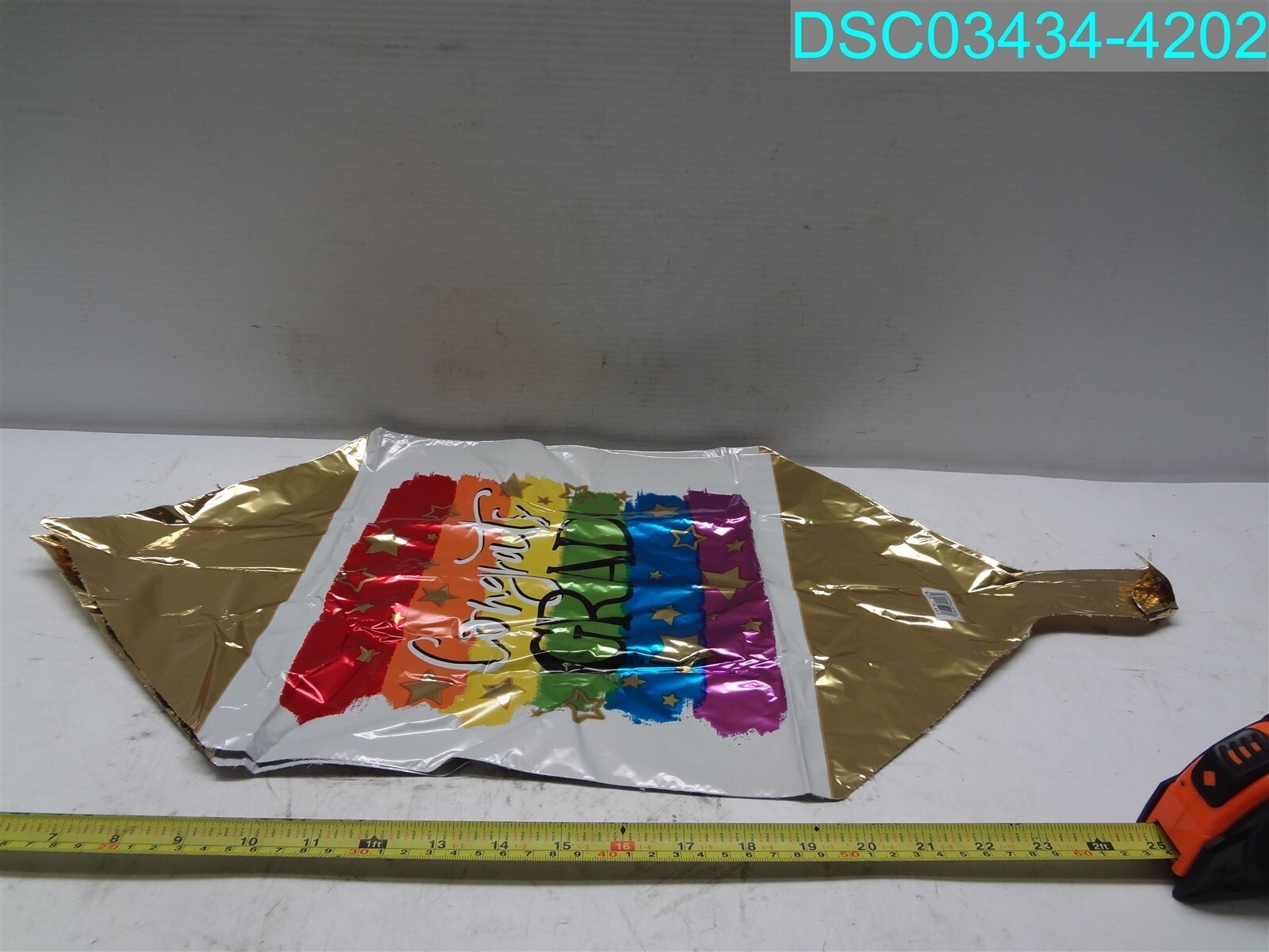 QTY=2: 44228 Congrats Grad Painted Rainbow Cubez 15? Balloon 026635442282