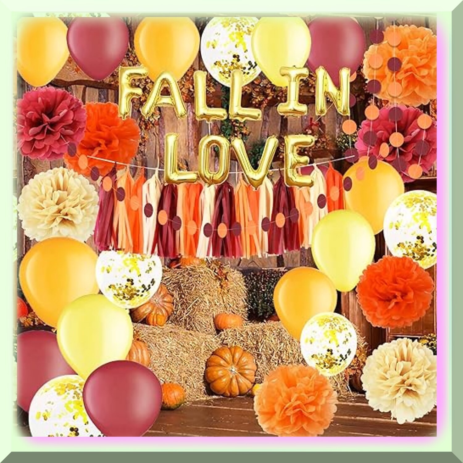 Autumn Fall Decor Burgundy Orange for Events