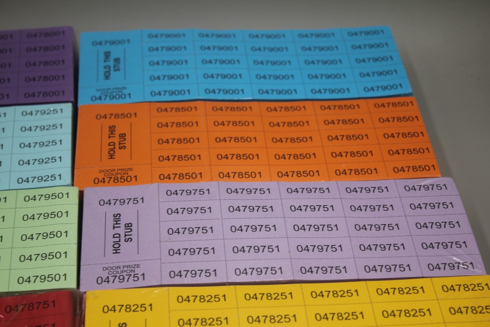 Kosiz 2000 Sheets Raffle Ticket 25 Bid Chinese Auction Tickets Multicolor Fun
