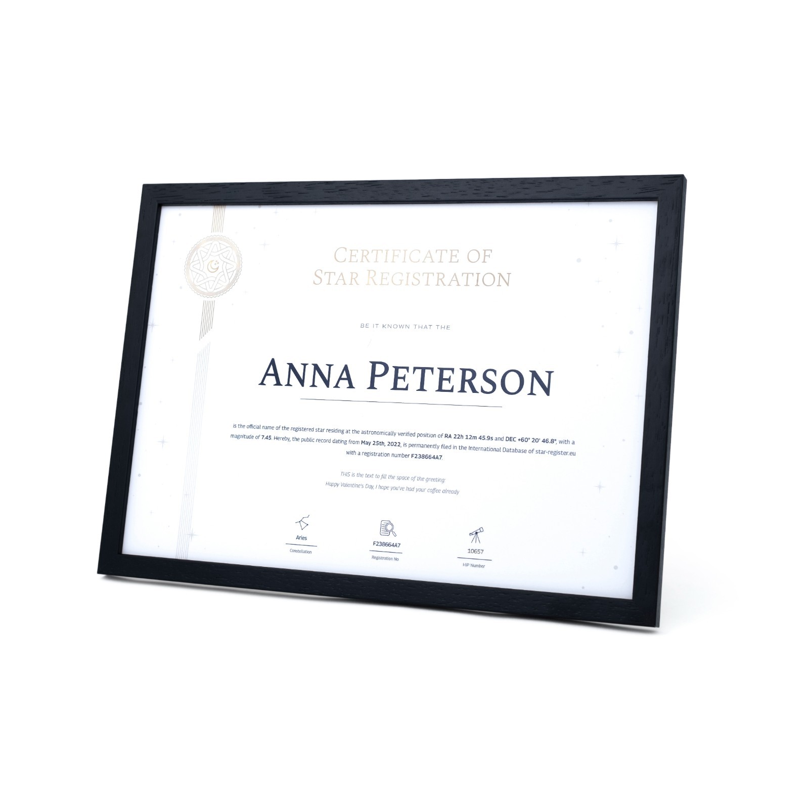 Name a Star Gift Box – Personalized UniqStar Registration (White Design)