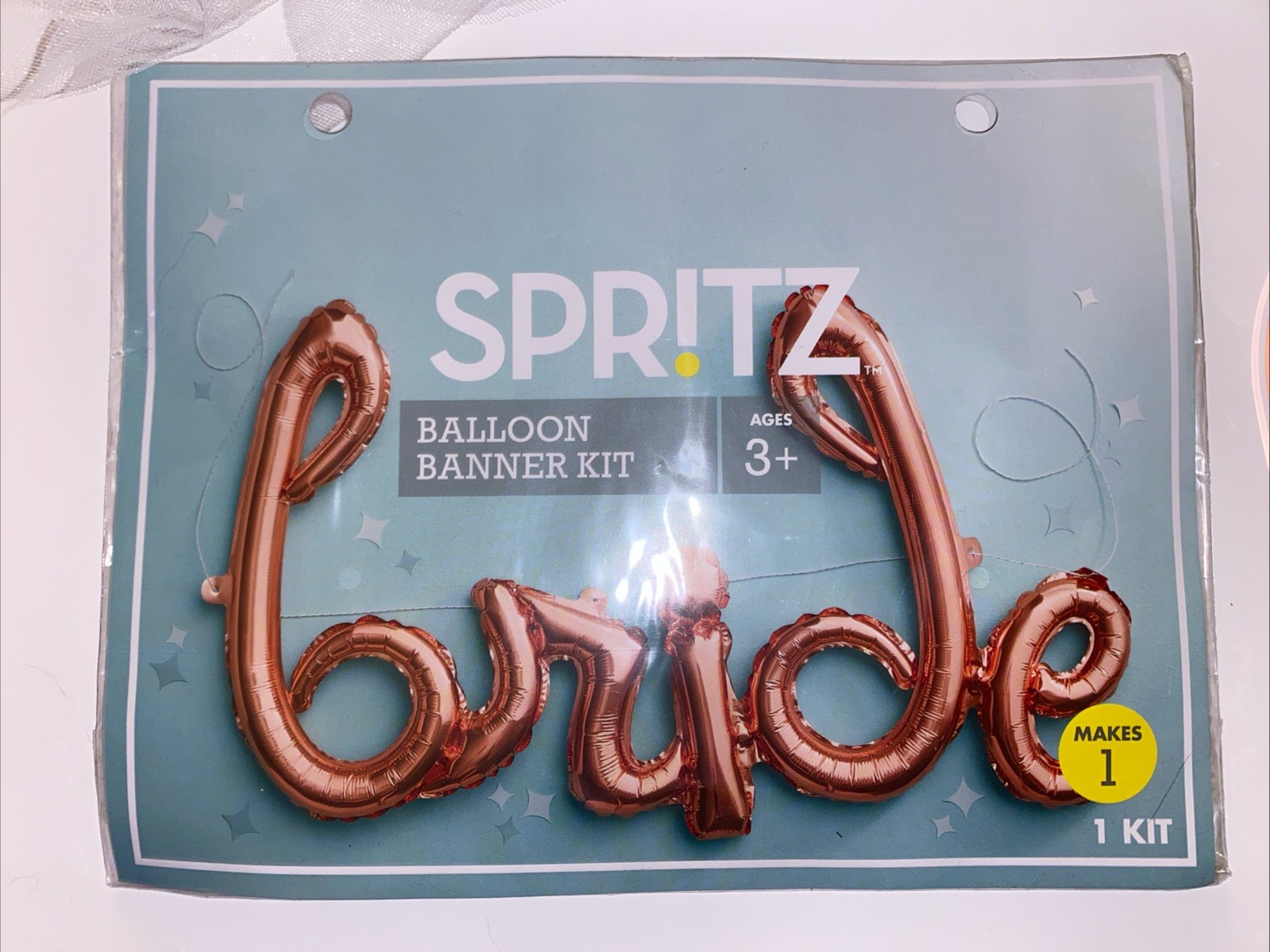 Bachelorette Party🎊 Set 3 Piece Bride Headband, Bride Balloon Banner Kit, Veil