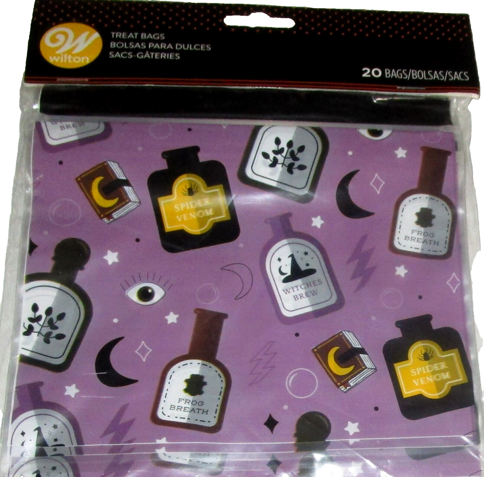 WILTON HALLOWEEN ~ Zipper Treat Bags ~ HALLOWEEN POTIONS ~20 Pieces~