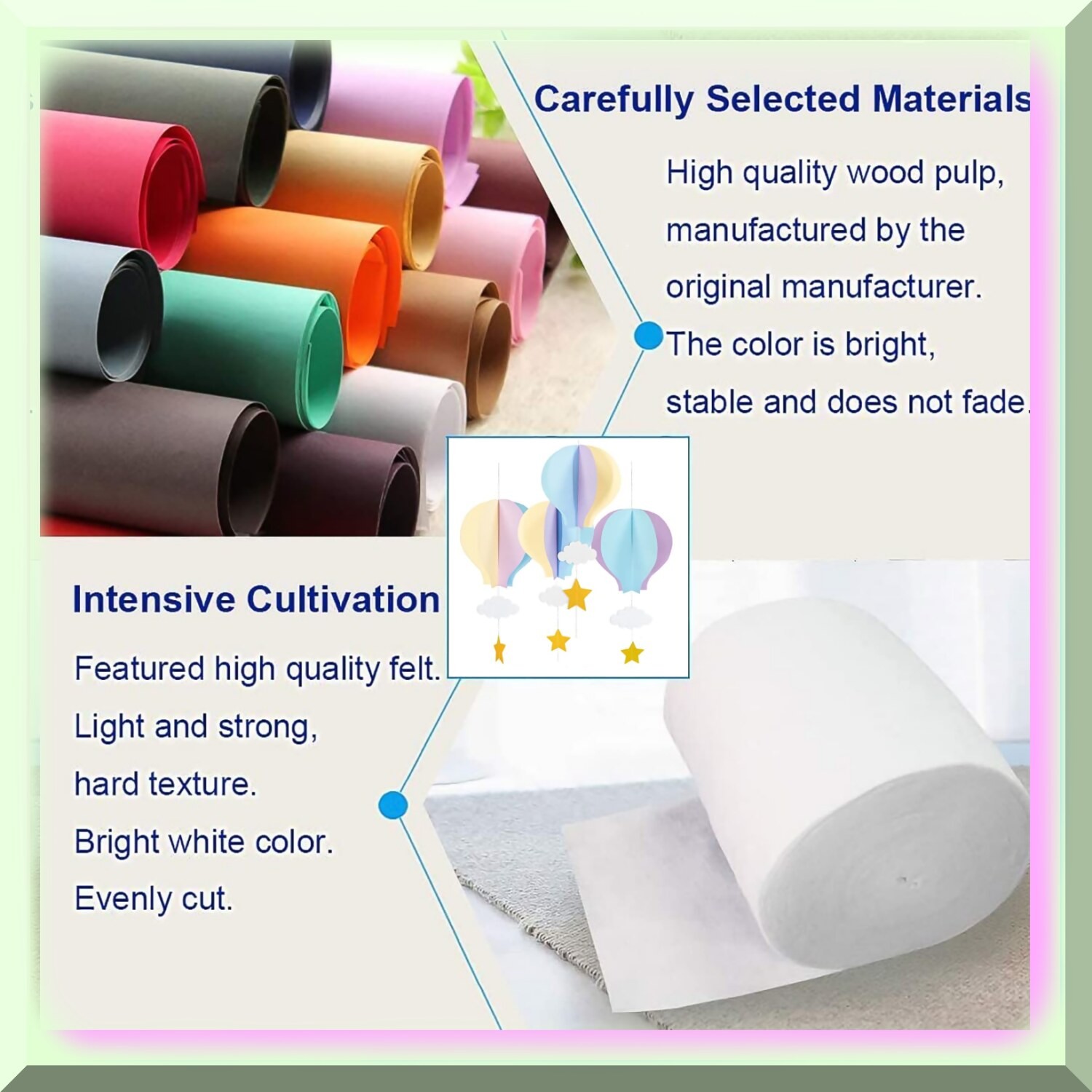 Set of 8 Pastel Hot Air Balloon Paper Balloons