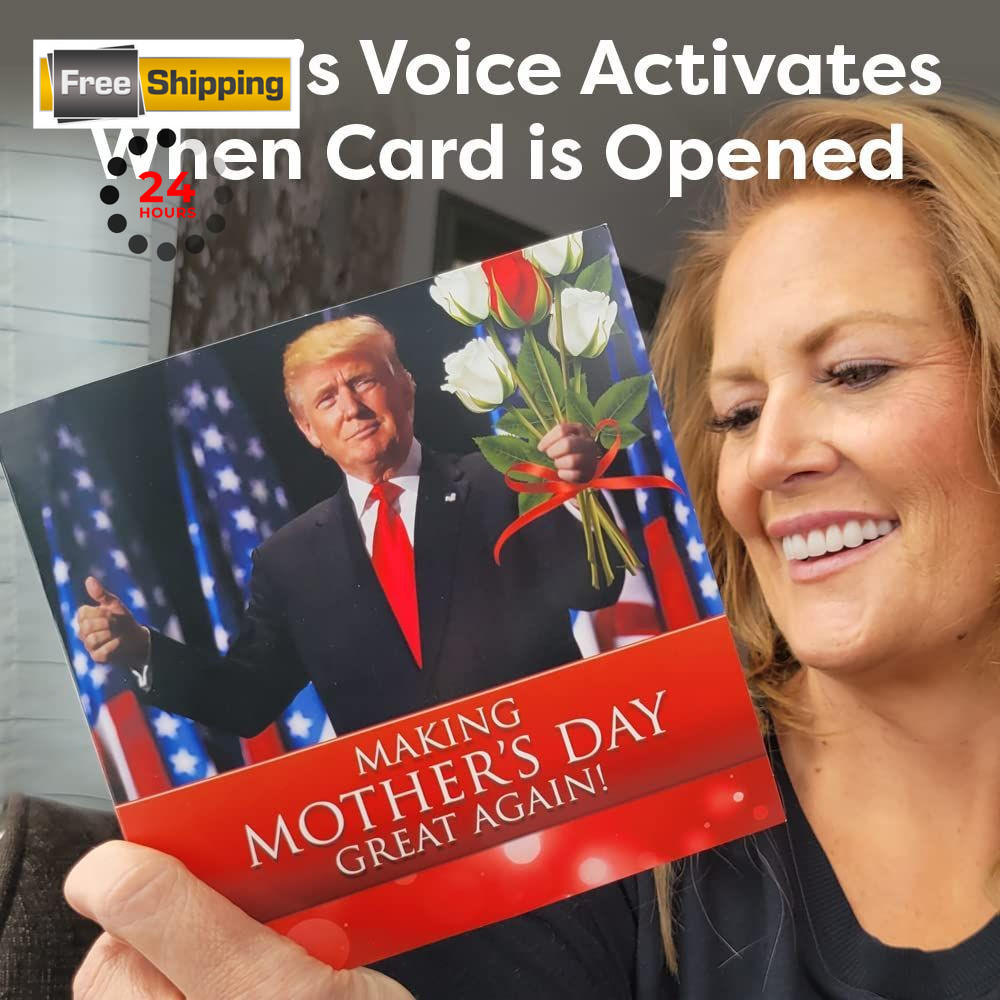 Talking Donald Trump Mother’s Day Card – Hear 6 Inches, Red, White, Blue