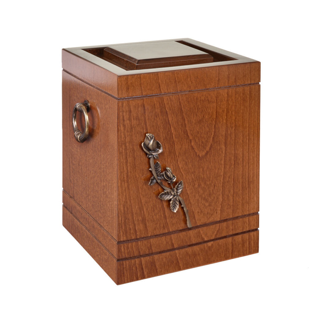 Handmade Wooden Urn for Adult Cremains Unique Memorial Funeral urn for Ashes