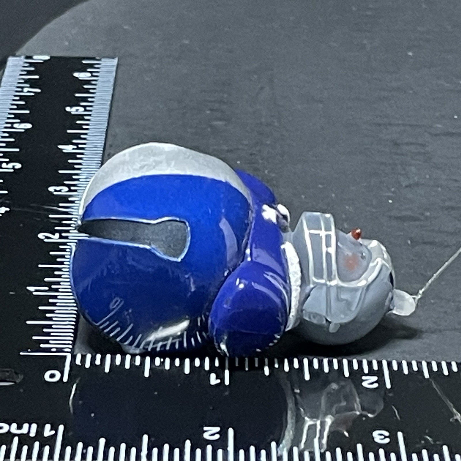 Vintage Jingle Buddies Football Player Bell Ornament Silver + Blue COWBOYS
