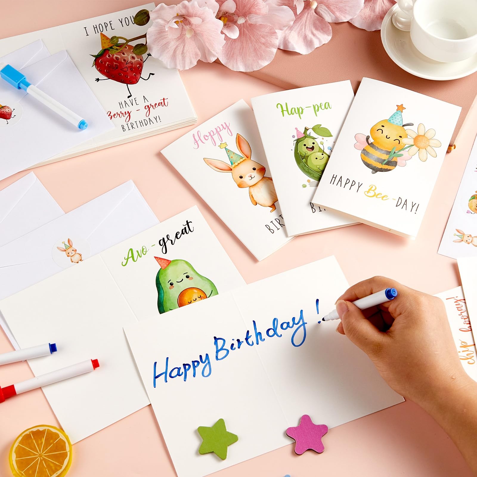 36 Pack Funny Birthday 6 x 4 inches (closed), 8 x 6 (open), multicolor