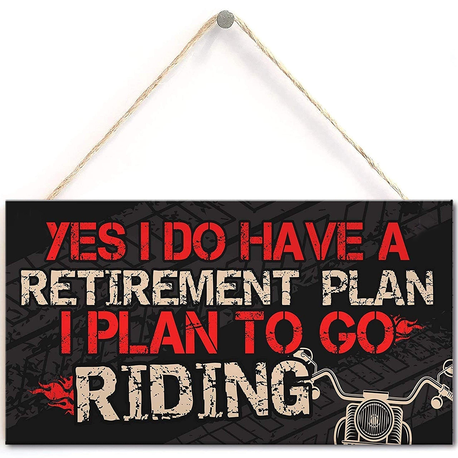 TOMATO FANQIE Motorcycle Sign Man Cave Hanging Plaque Gifts for Dad Grandad B…