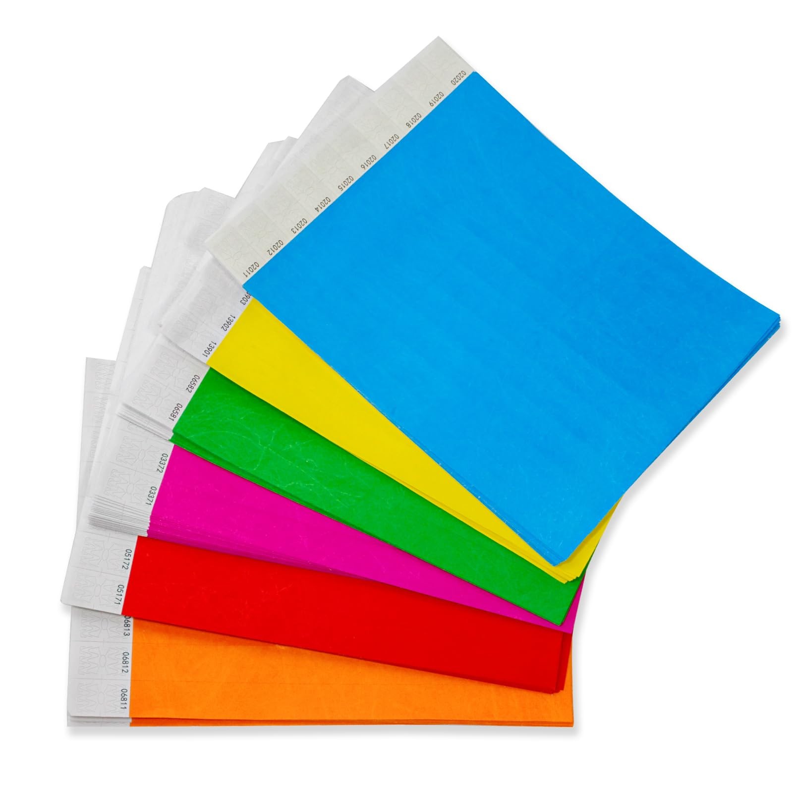 Blue Wristbands for Events – 500 Count – Tear Resistant Paper Bracelets Comfo…