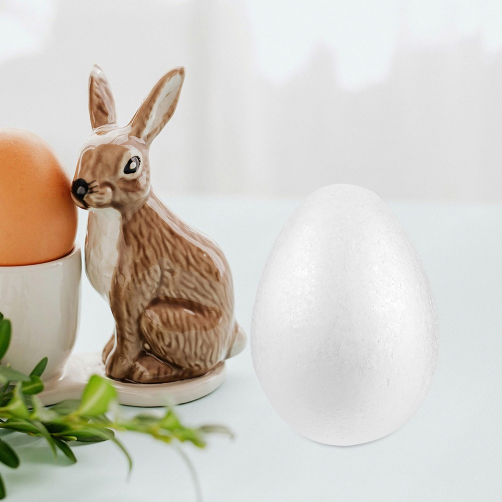 3Pcs Durable Foam Craft Eggs Bulk for DIY Easter Halloween Christmas Decor