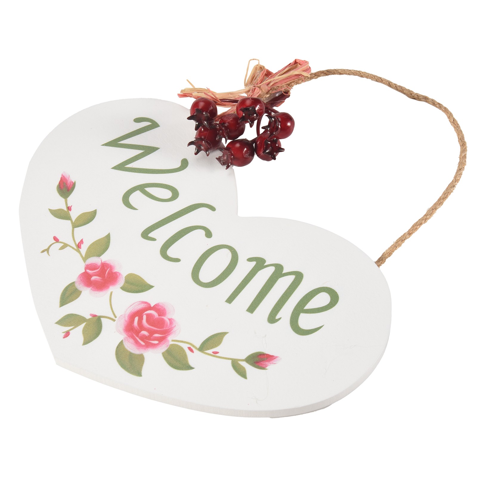 Door Hanging Plaque Welcome Pattern Home Wall Decor Handmade Wooden Hanging1755