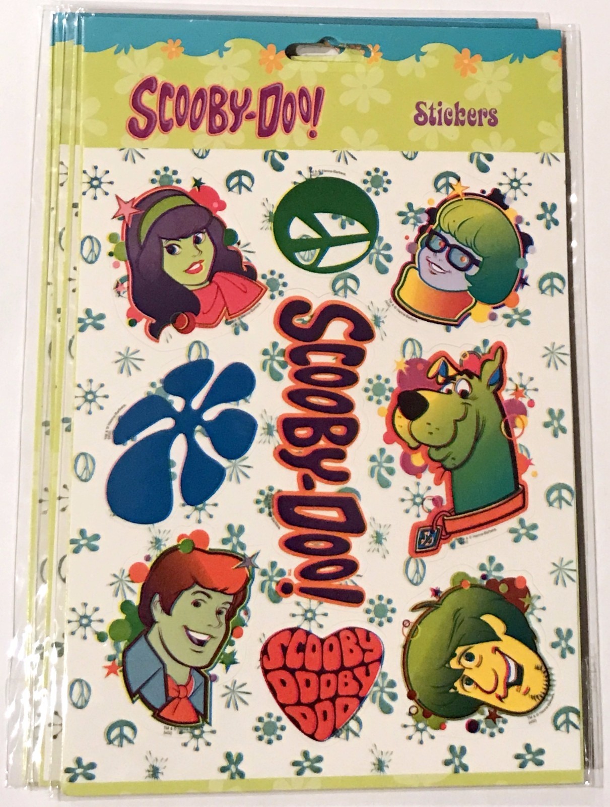 NEW! 12 SCOOBY DOO CHARACTERS STICKER SHEETS PARTY FAVORS INDIVIDUALLY SEALED