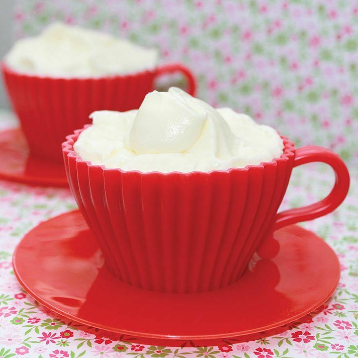 RED CupCake Bake & Serving – 2 Piece Cups with Saucers