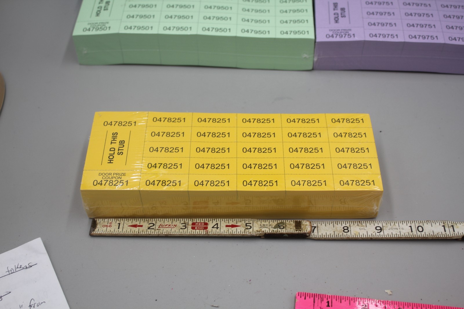 Kosiz 2000 Sheets Raffle Ticket 25 Bid Chinese Auction Tickets Multicolor Fun