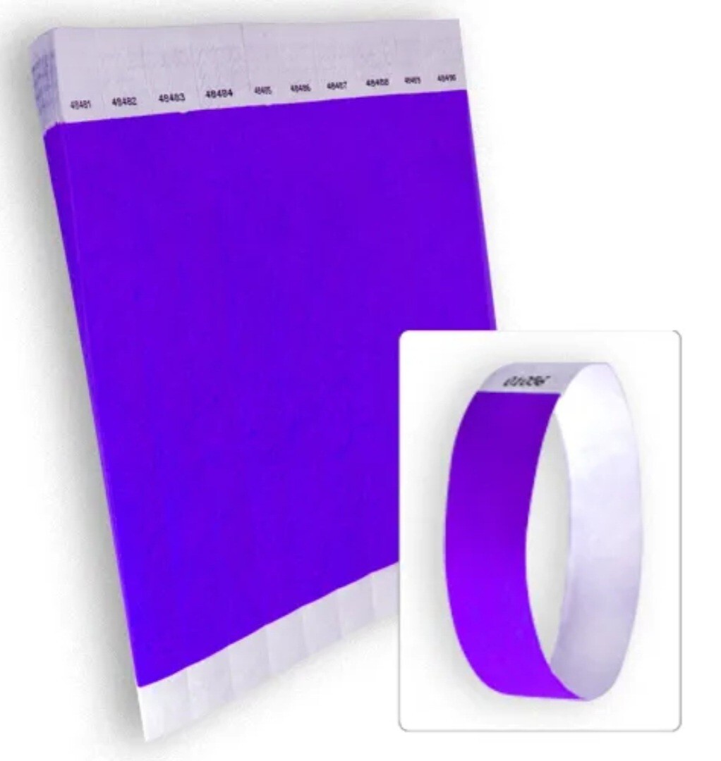500 Count Paper Wristbands – Neon Yellow T3VL-02