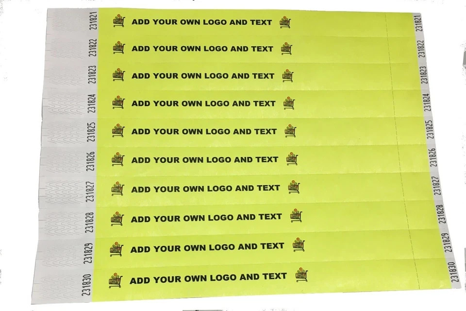 Custom Paper Wristbands Events Security Paper Bracelets Personalise Event Club