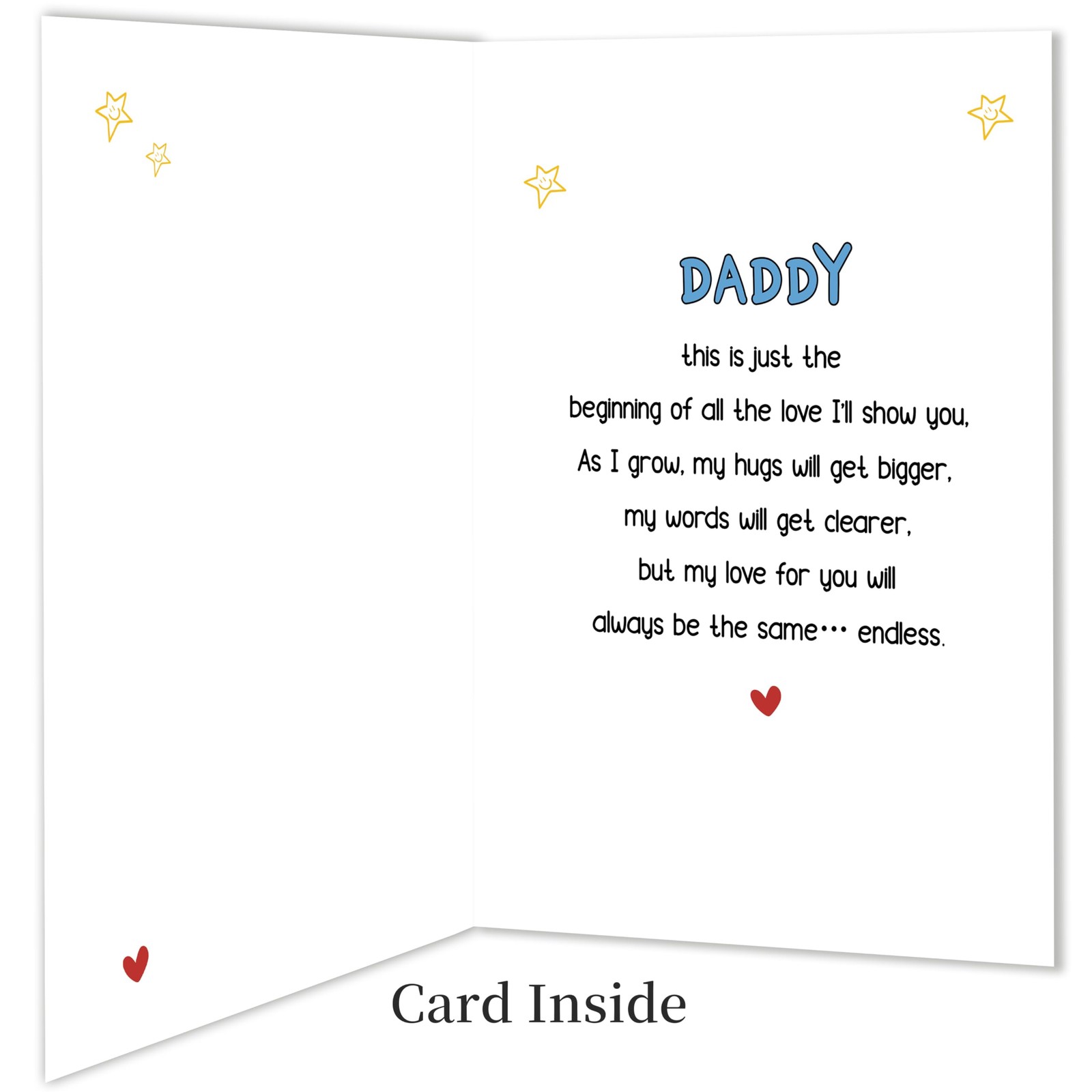 IDU First Fathers Day Card, Card Gifts 7 X 5 Inches, ZN-488