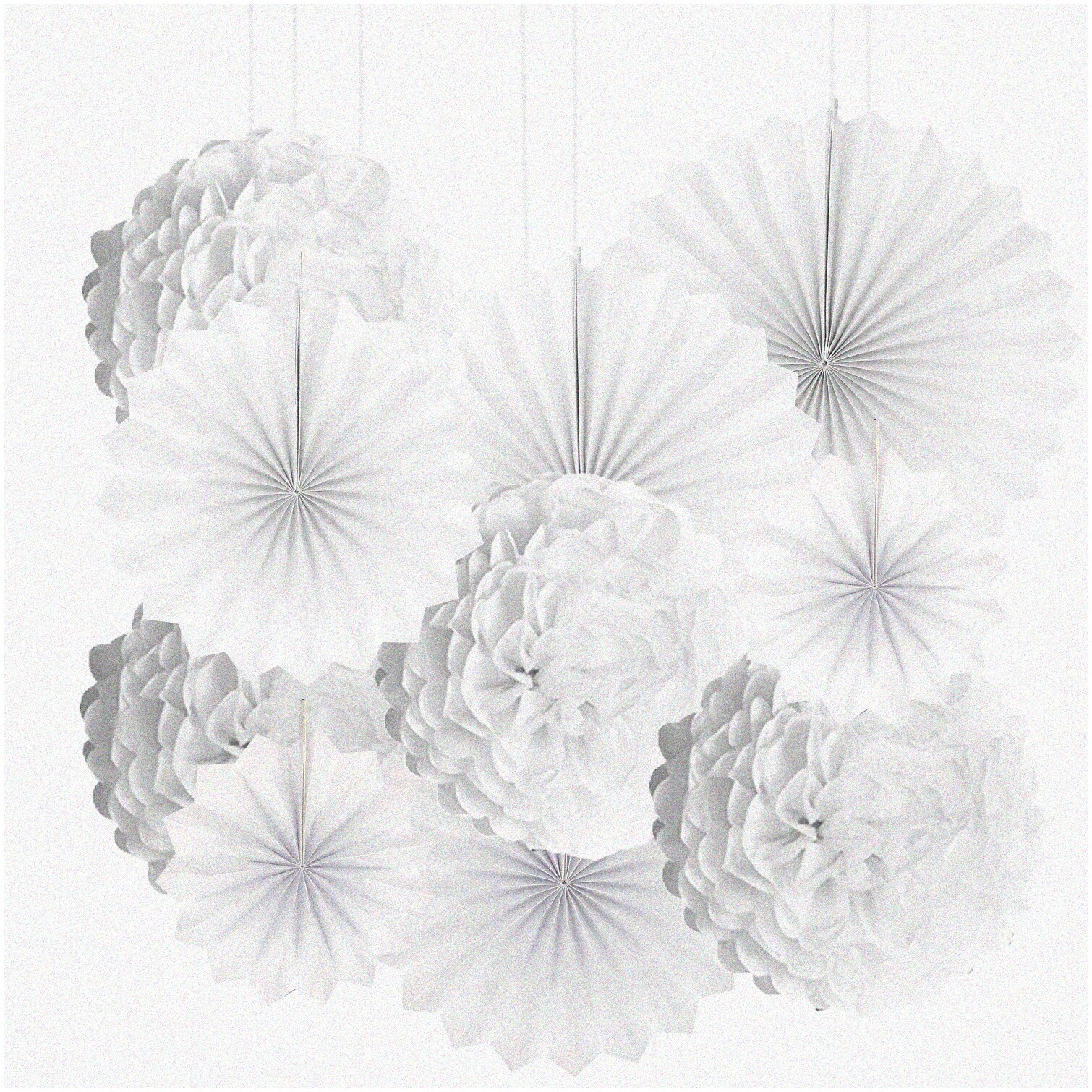 White Hanging Decorations for Celebrations