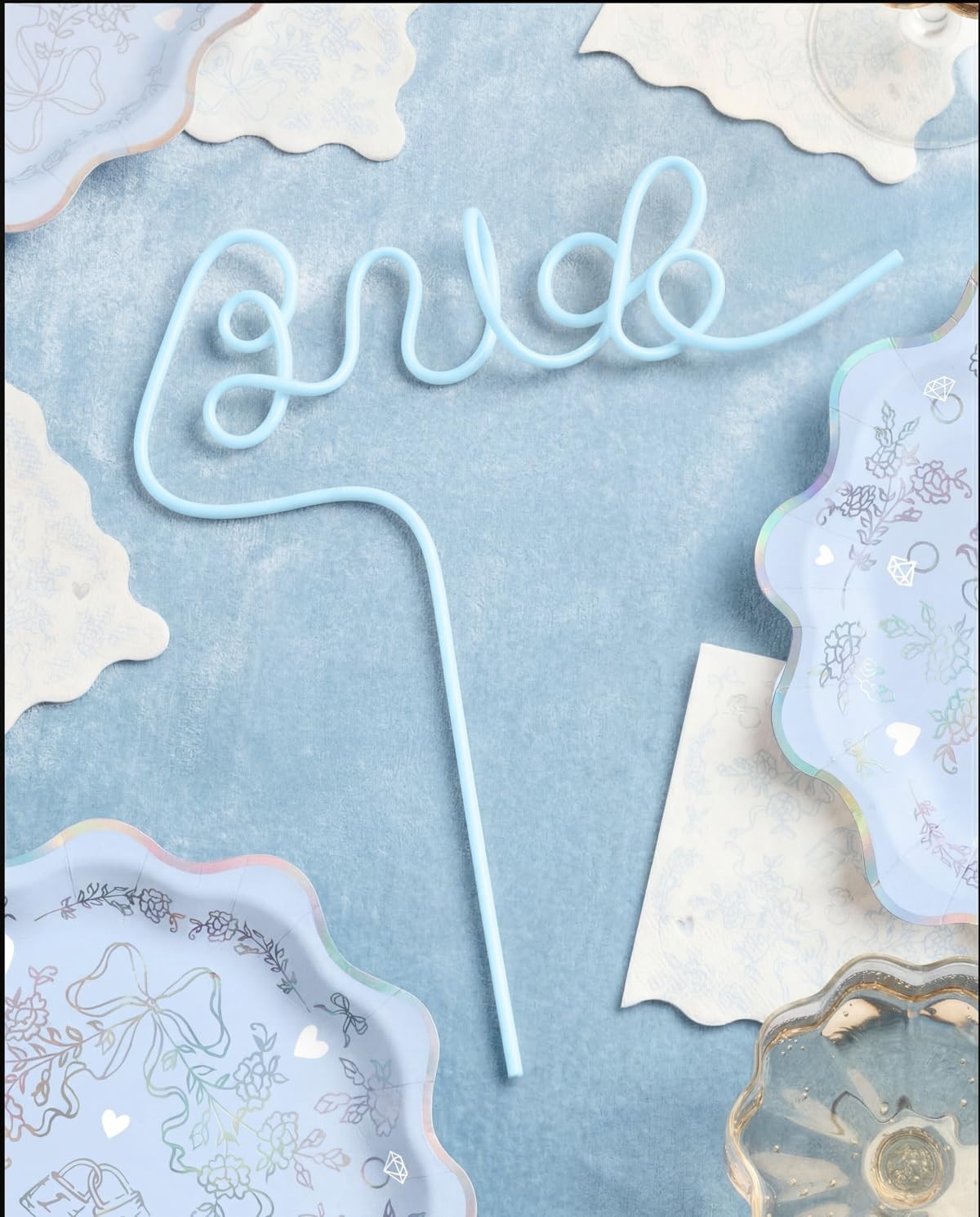 Blue Bride XL Straw | Bachelorette Party Decorations, Something Blue, Bridal …