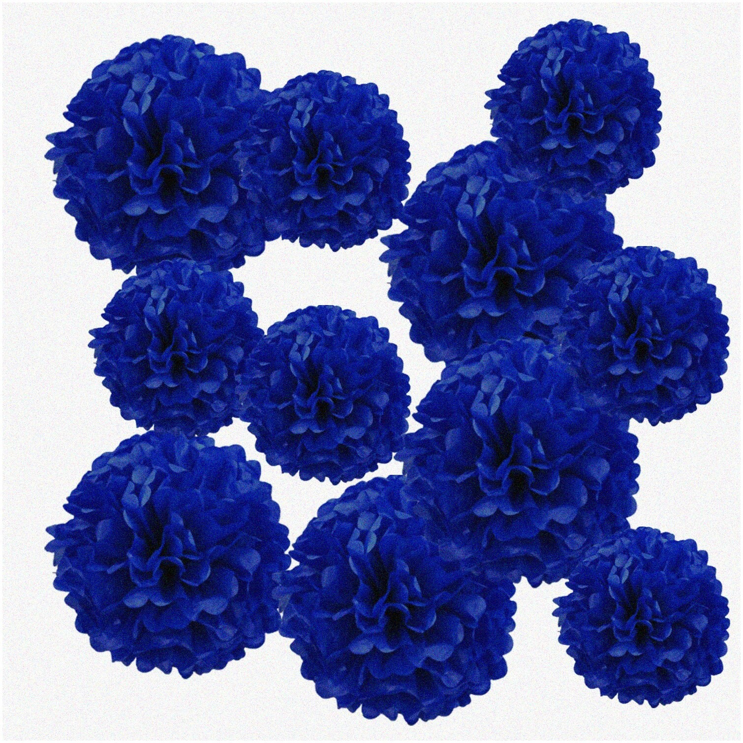 Navy Tissue Paper Pom Poms for Party Decor