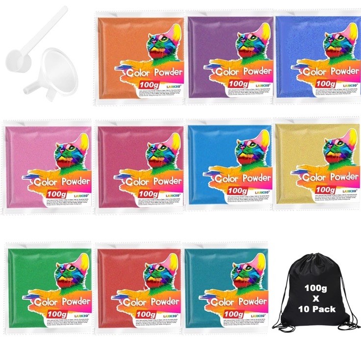 NEW 10 Pack Holi Color Powder 100g Each With Bag Fun Run Party Gender Reveal