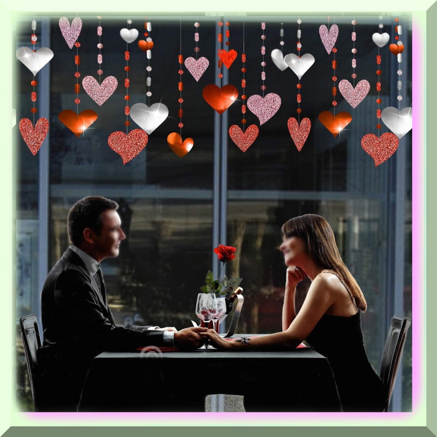 Love Celebration Heart Garland and Cutouts Set