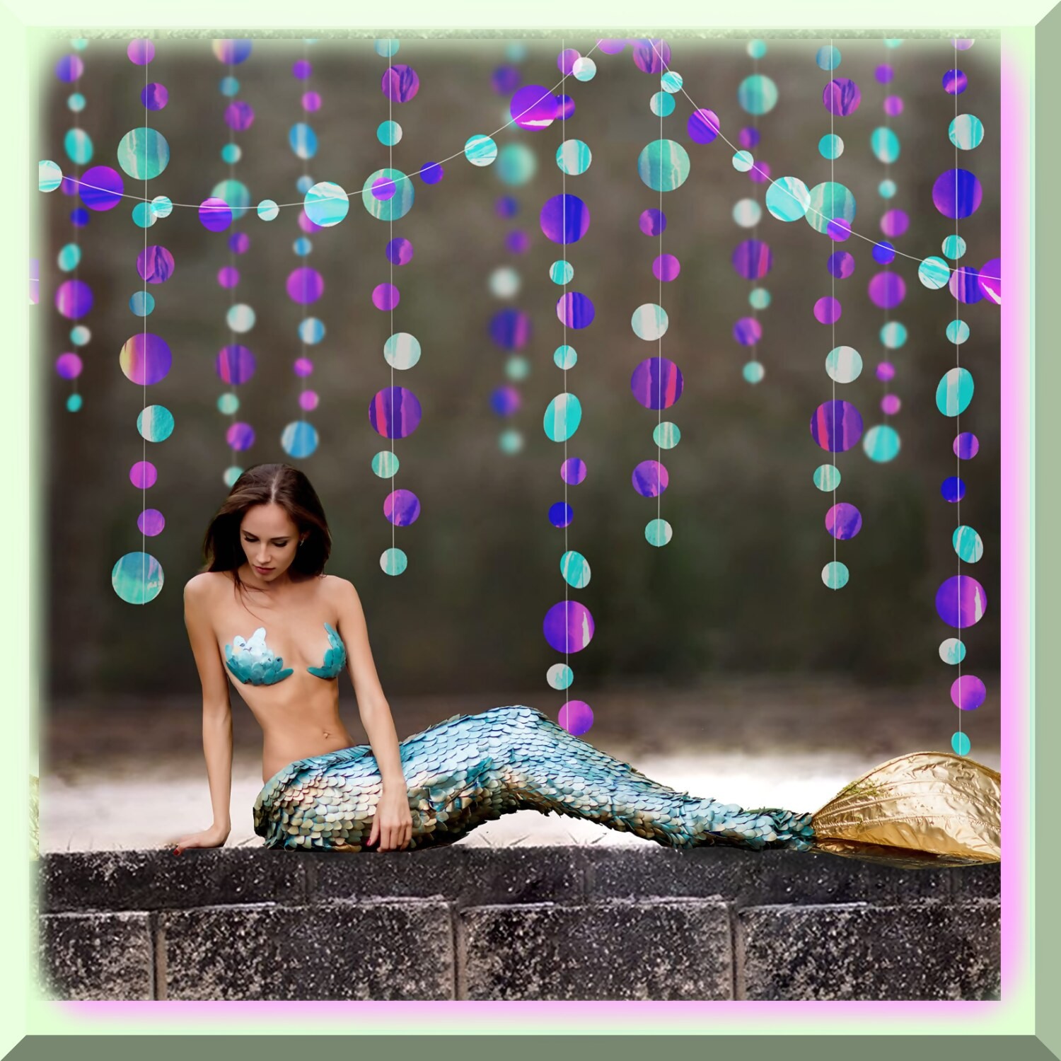 Ocean-Inspired Mermaid Party Bubble Garlands 40ft