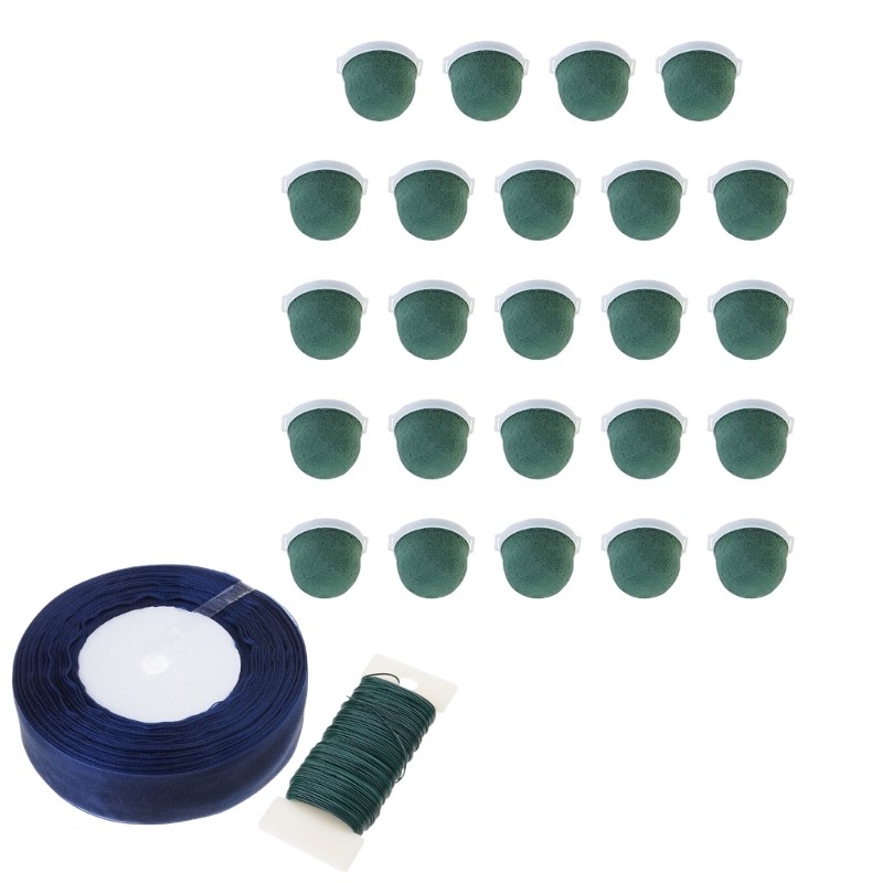 26 Pack Miniature Round Foam Block Creative Wine Bottle and Straw Hat Decoration