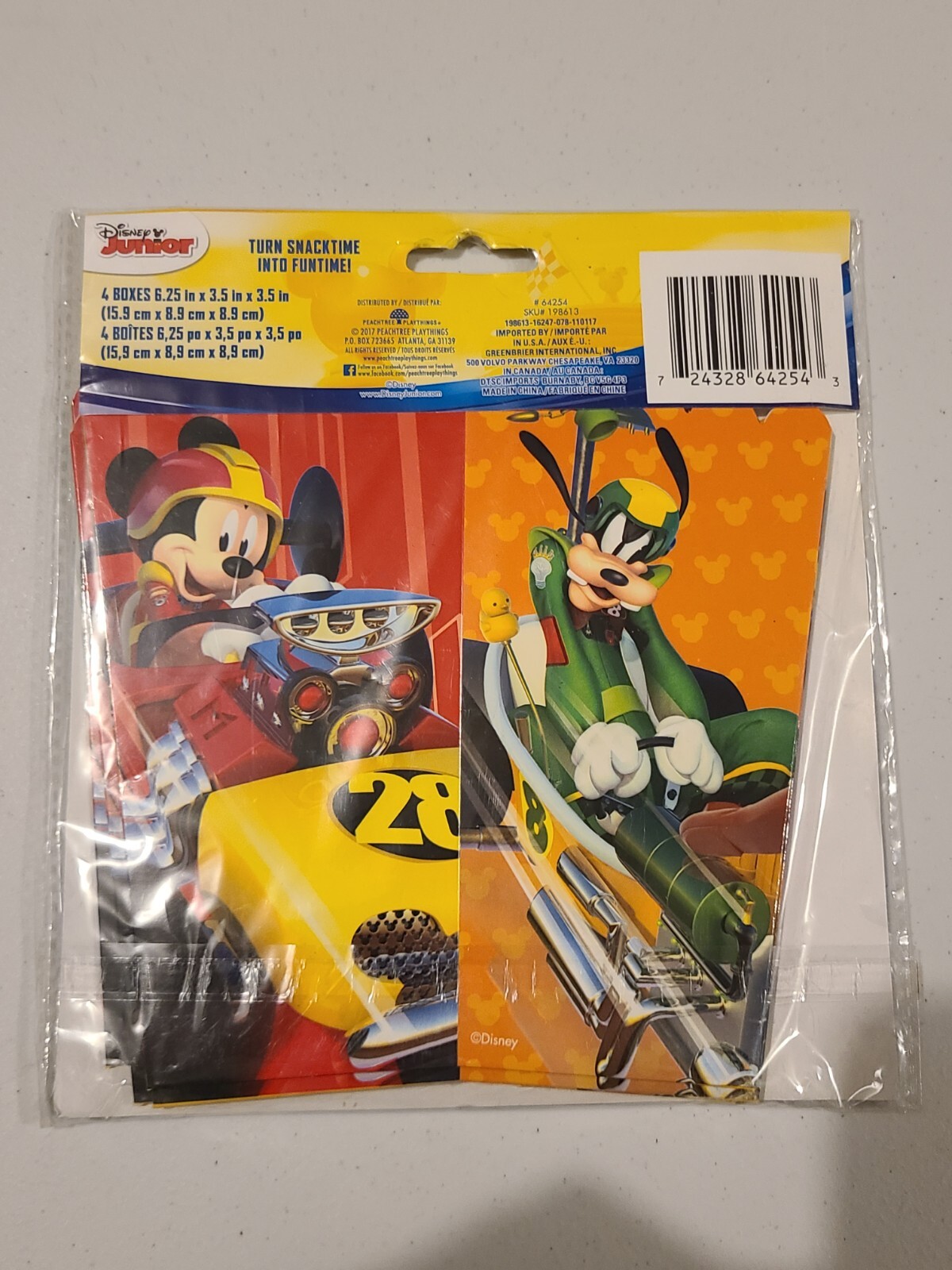 Disney Junior Mickey Mouse and the Roadster Racers Fold & Serve Snack Boxes