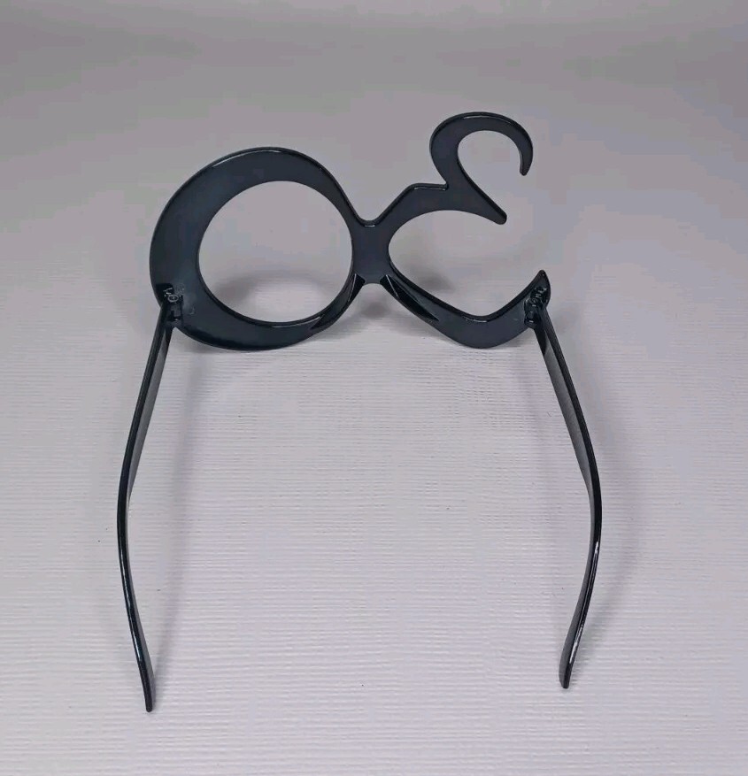 30th Birthday Novelty Number 30 Glasses Black Plastic
