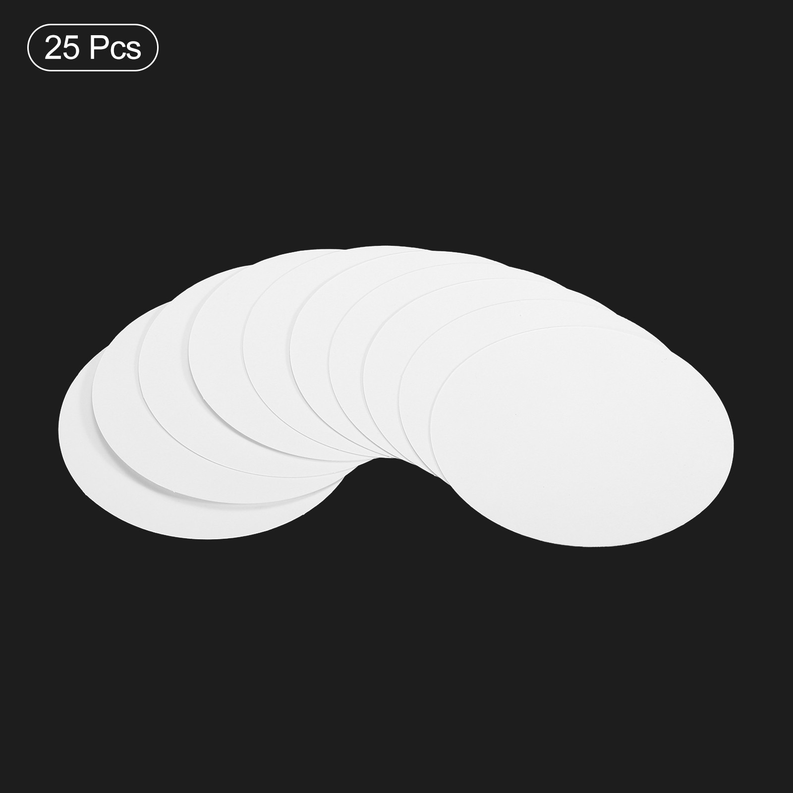 3.9-inch Round Cardboard Paper, 25 Pcs Blank Circles for DIY Craft Arts, White