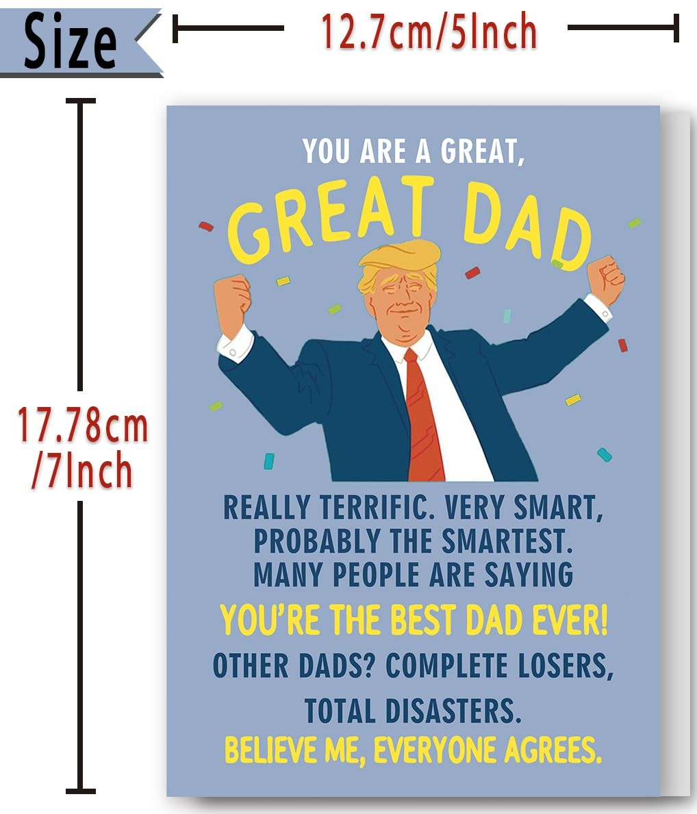 Funny Father’s Day Card Gift for Dad from Daughter Son 7×5 inches, card 543