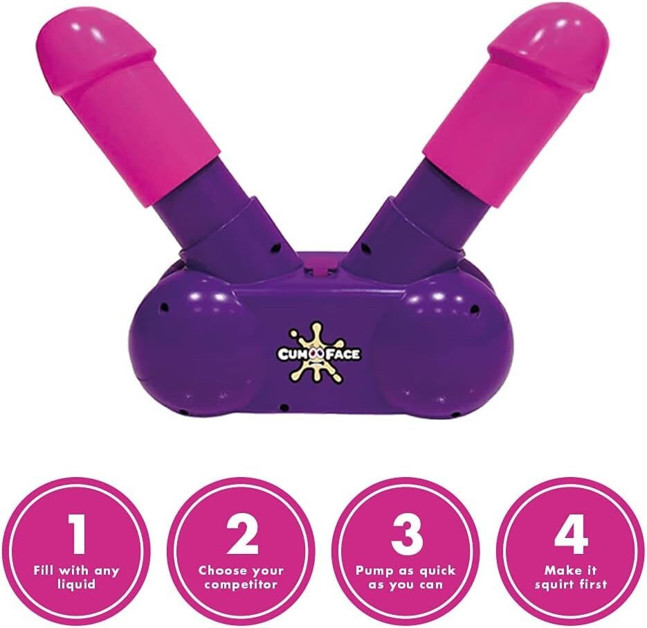 Bachelorette Party Favor Board Game💋Girls Night Cum Face Duel Pump Action Penis