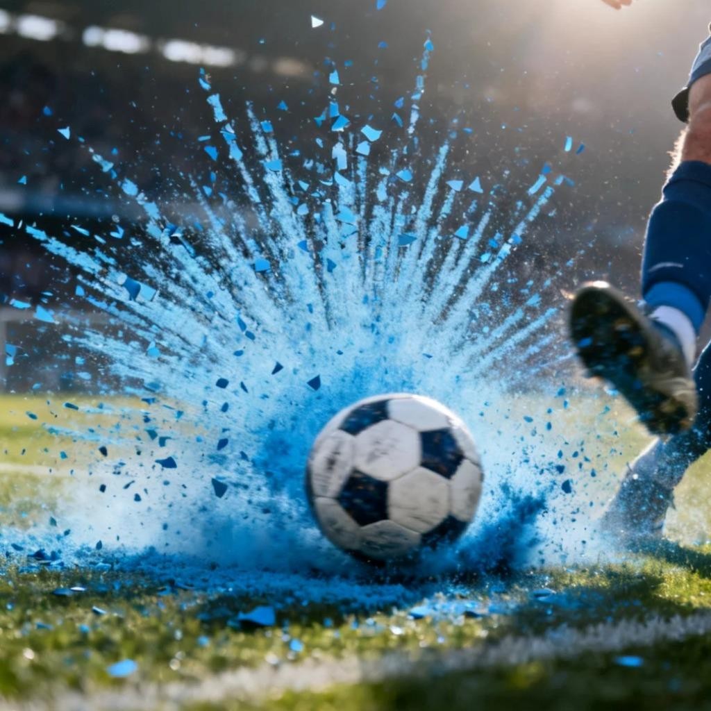Gender Reveal Soccer Ball Kit Explosion Powder Baby Shower Party Sports AU