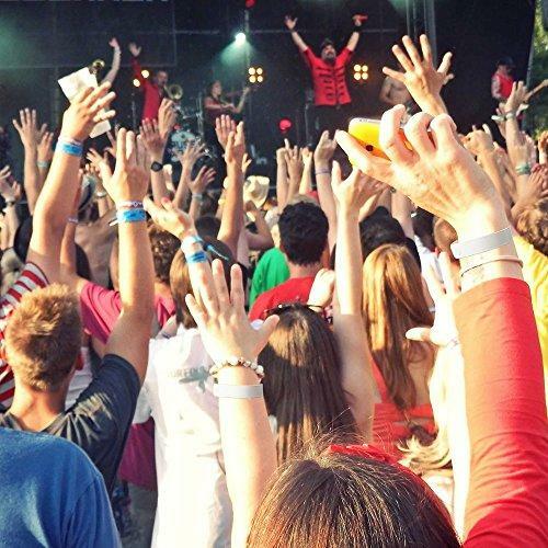 Ouchan White Plastic Wristbands – 100 Pack Vinyl Wristbands for Events Club