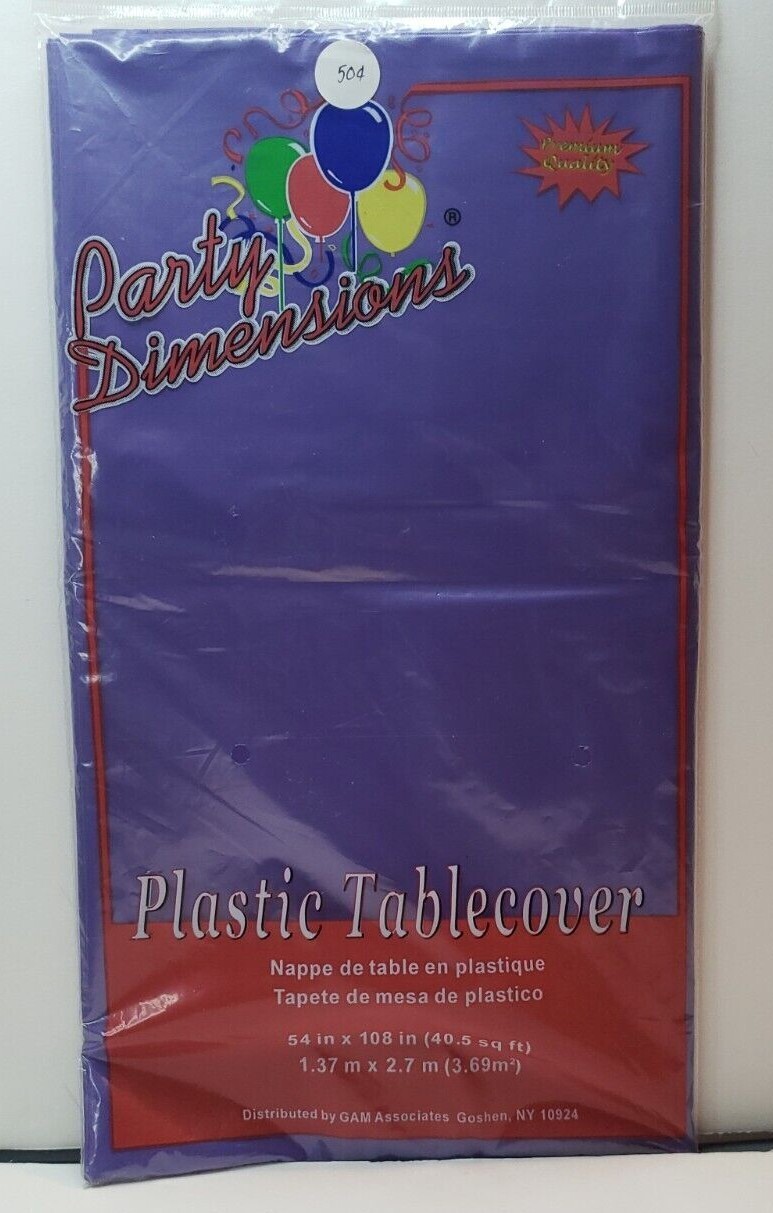 54″x108″ Rectangular Multi-Purpose Plastic Table Cover for All Occasions