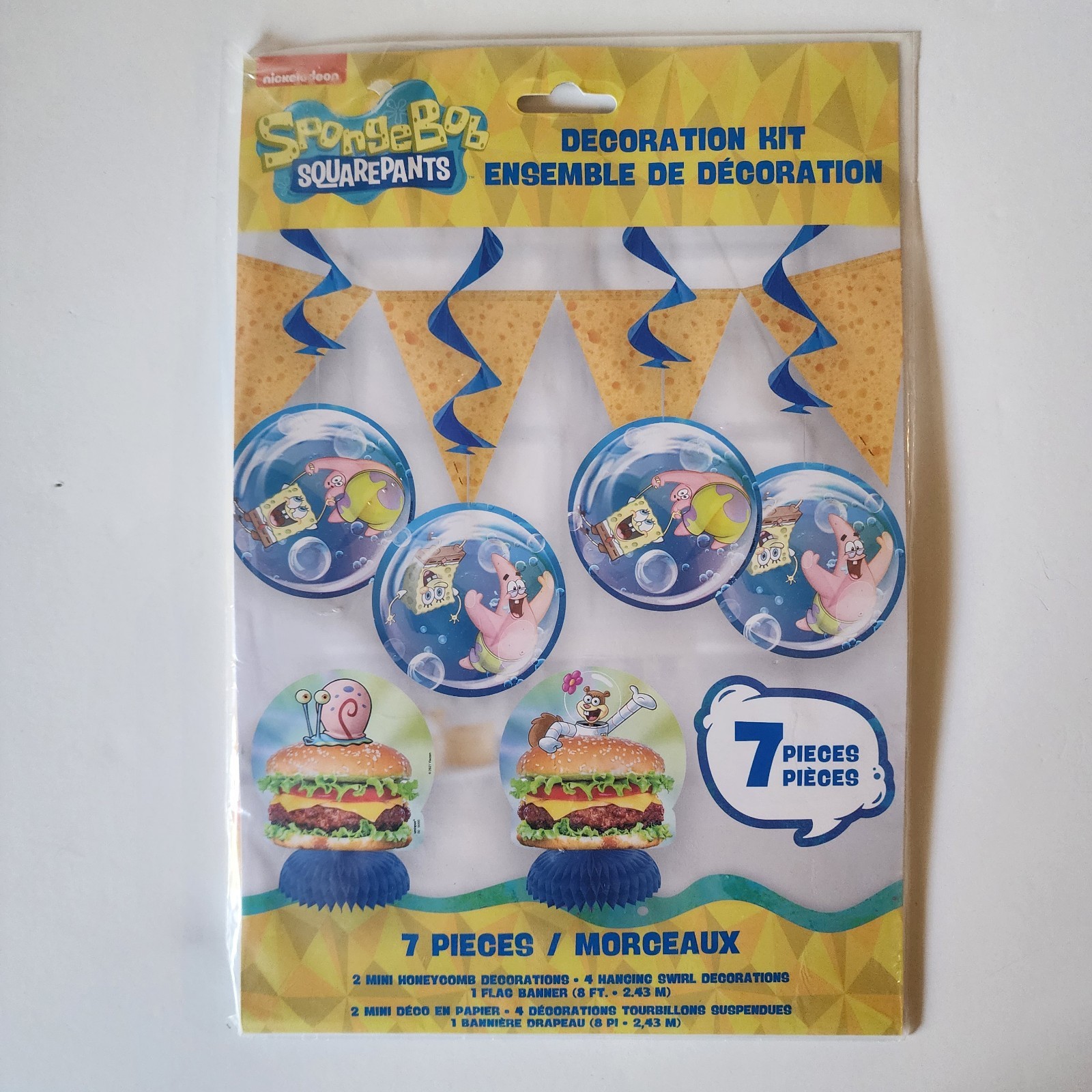 Nickelodeon DesignWare SpongeBob Squarepants Party Decorating Kit – 7 Piece