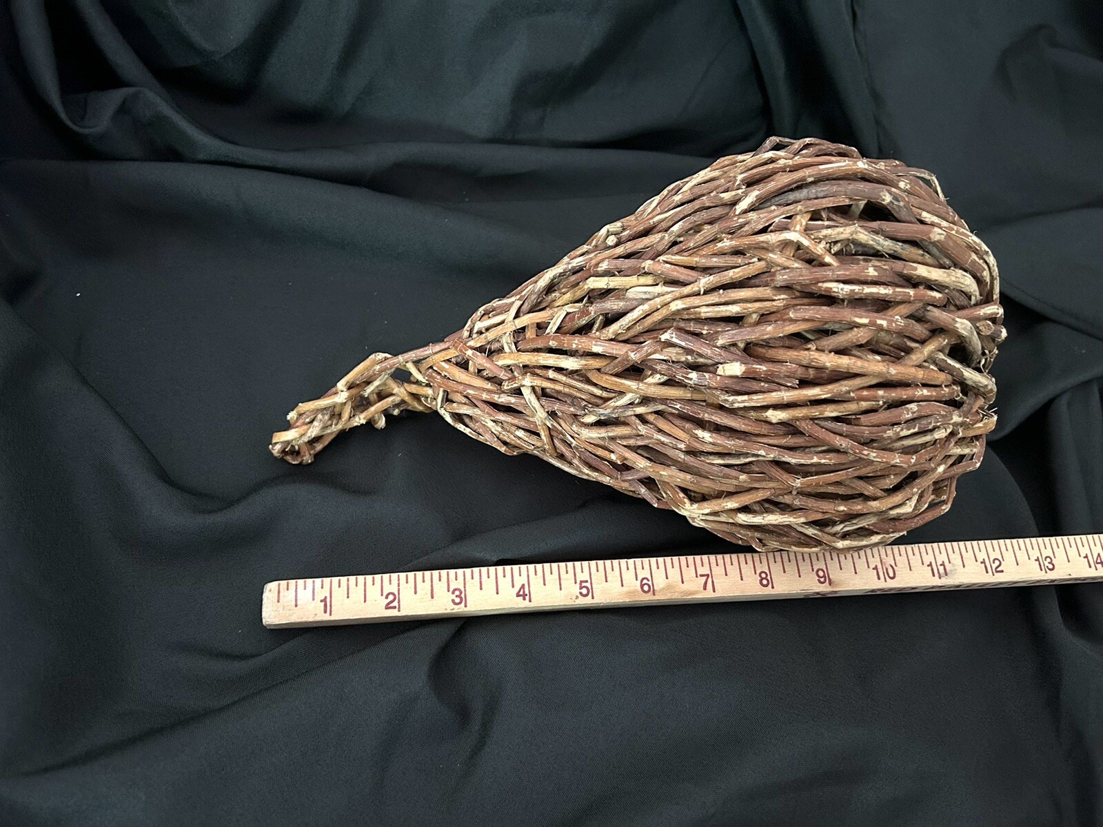 Natural Woven Twig Pear Home Decor Large 11.5” Rustic Gourd
