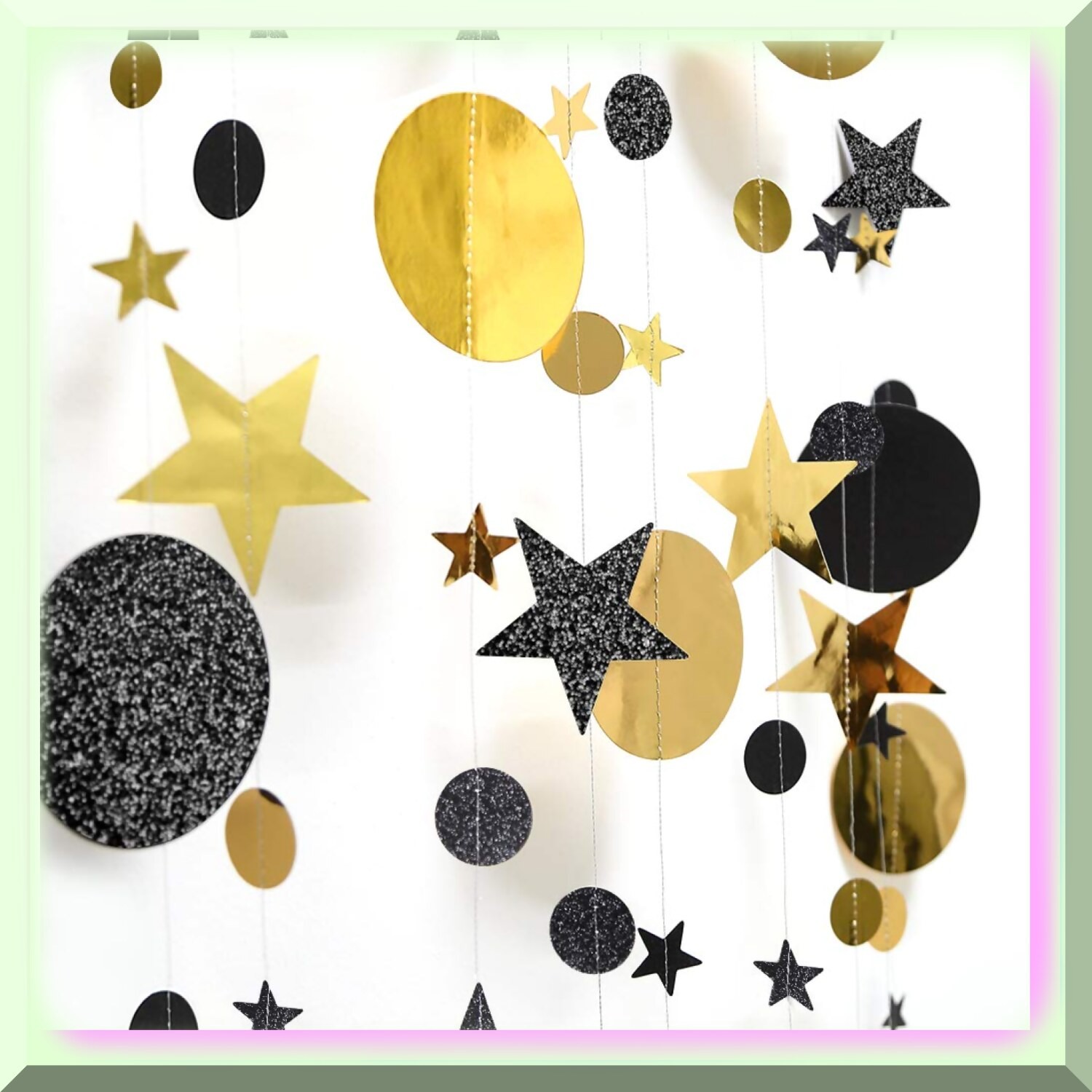 Night Celebration Star and Moon Garland Set