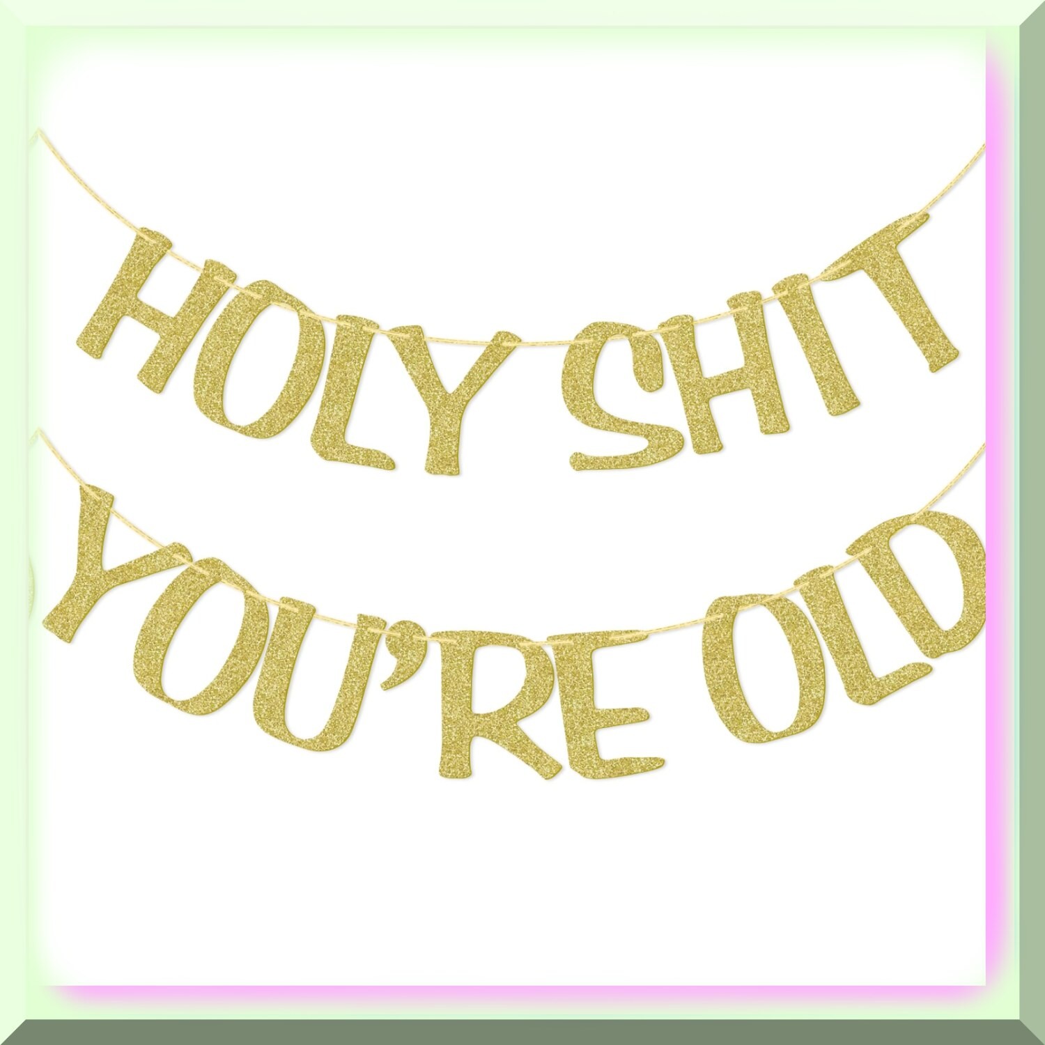 Glitter Banner for Milestone Birthdays