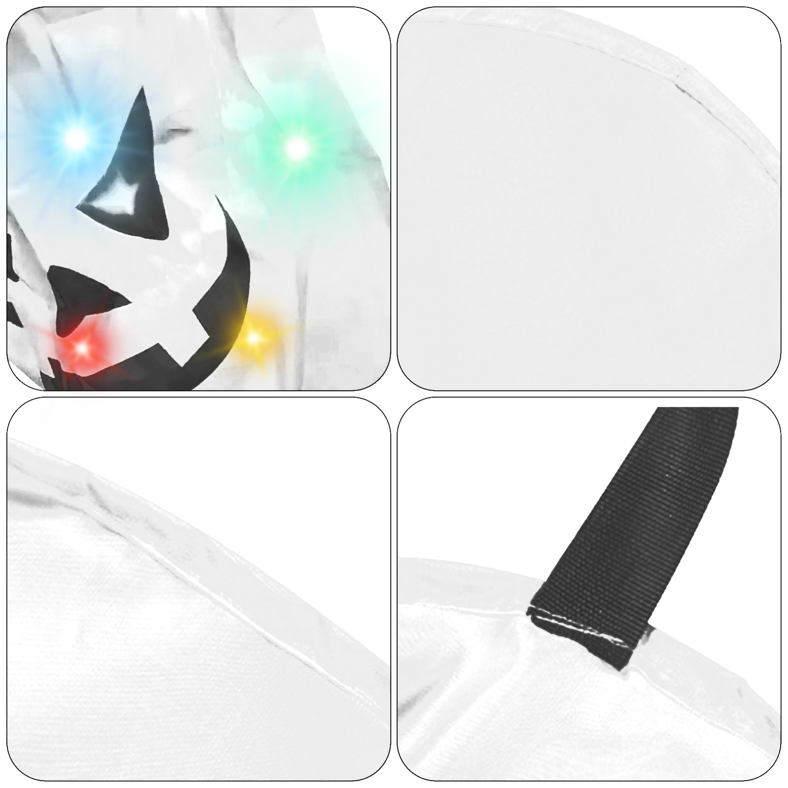 2 pcs LED Jack-O’-Lantern Light Up Halloween Candy Basket Bag Pumpkin Light bag