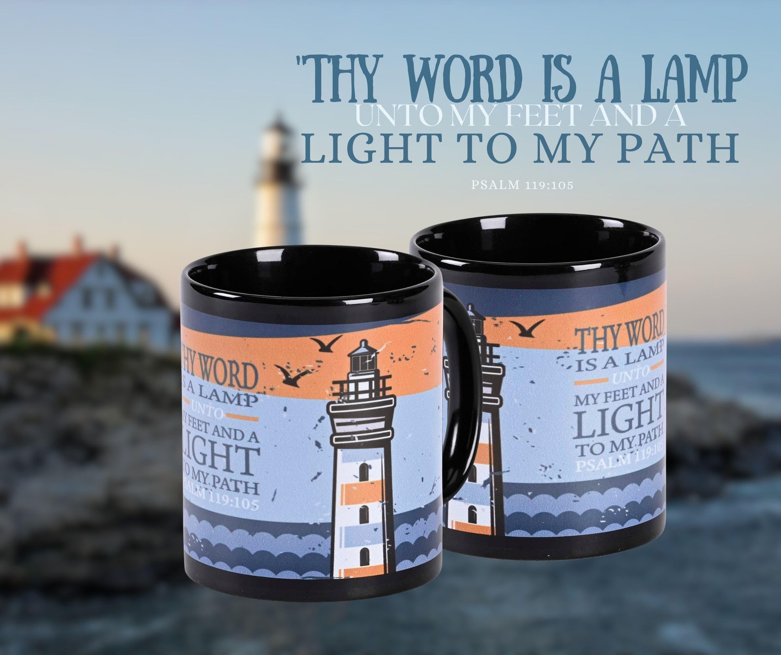 Dicksons Inspirational Christian Coffee Cup Mug 11 Ounce Ceramic Lighthouse T…