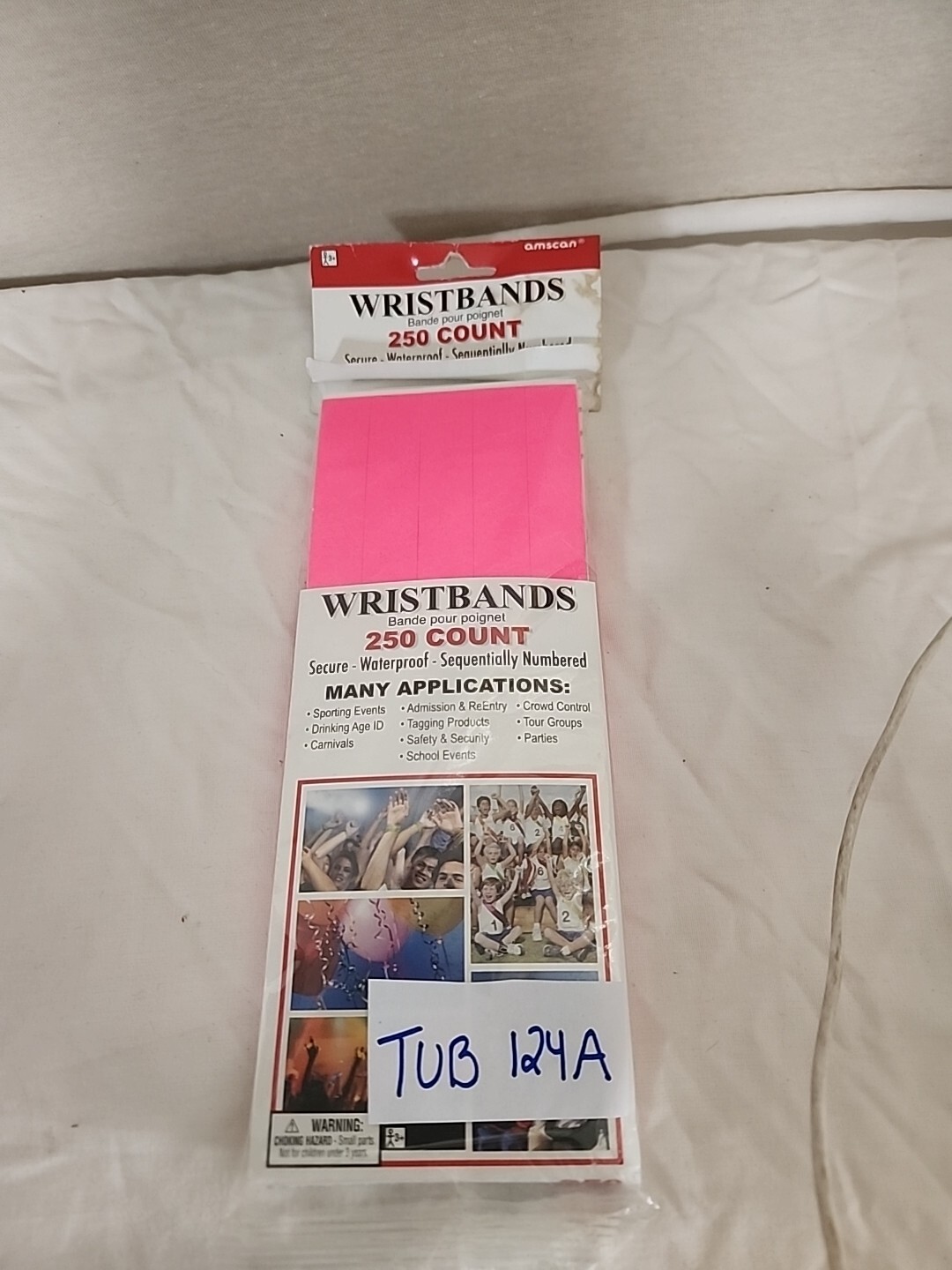 New Wristbands Neon Pink Numbered Admission Party Clubs Event Bar 250 Pc