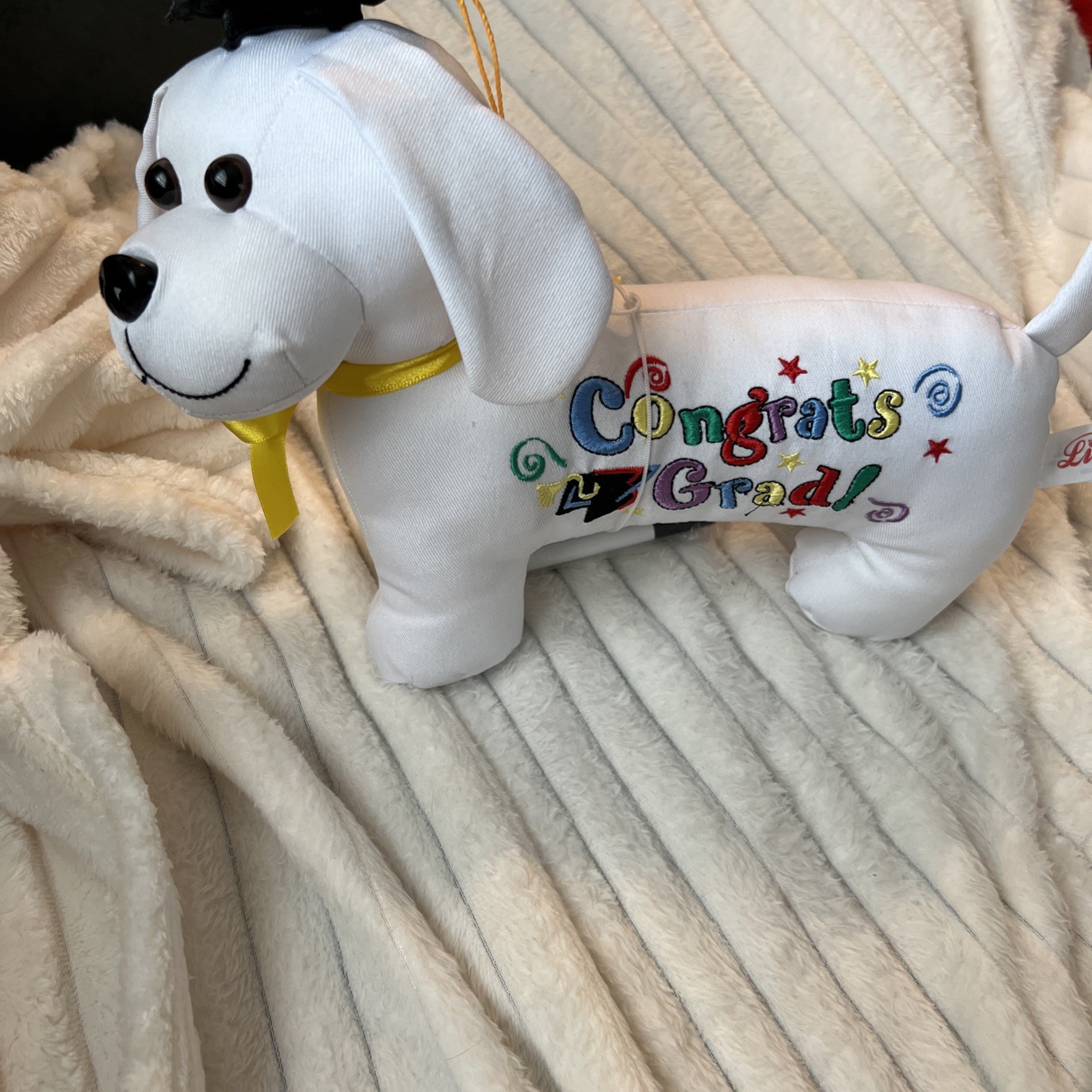 Charming Toys 11″ Graduation Autograph Dog with Pen Black Cap Congrats Grad!