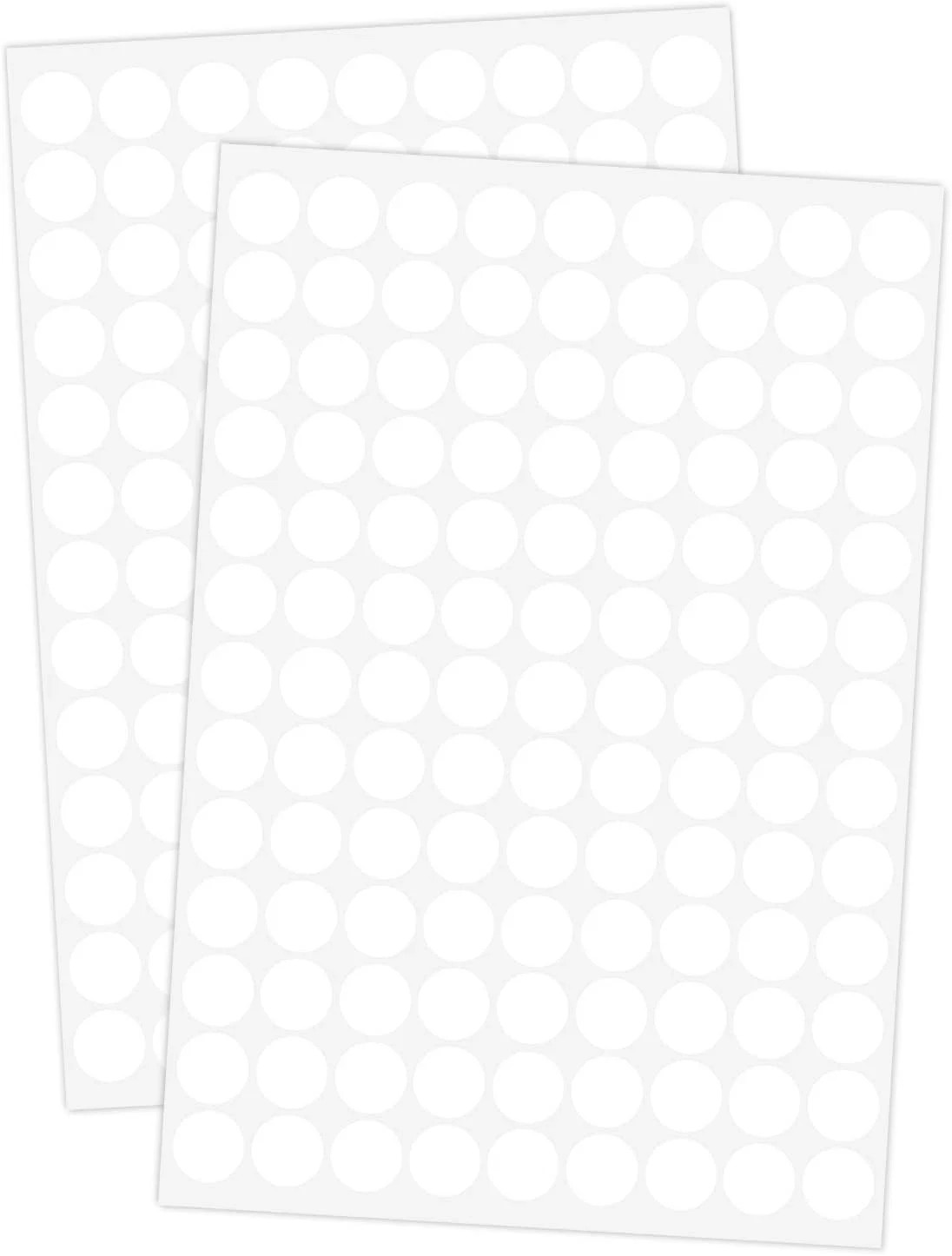 2340 PCS Circle Dot Stickers 1/2″ Round Yard Garage Sale Price 1/2 INCH White
